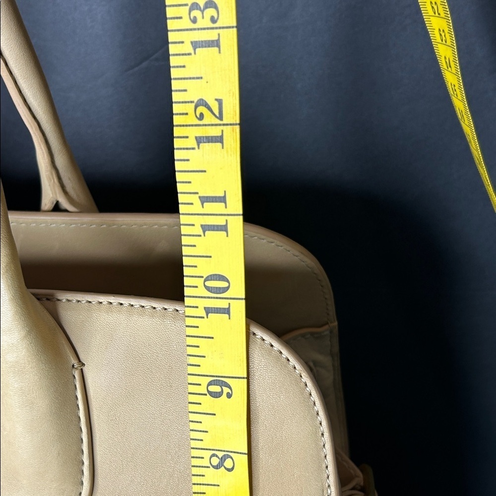 Margot New York Chic Beige Leather Satchel - Picture 12 of 15